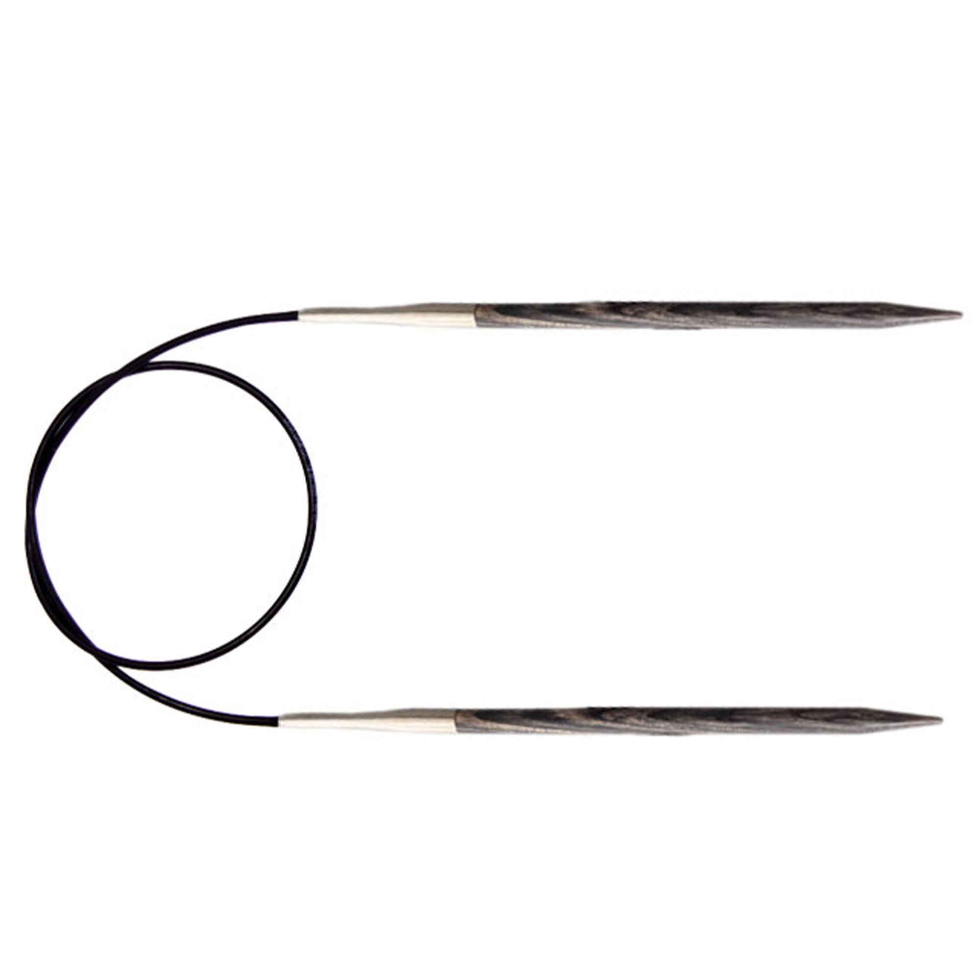KnitPro Dreamz Fixed Circular Needles - US 7 - 32" Grey Onyx - Zoom Image