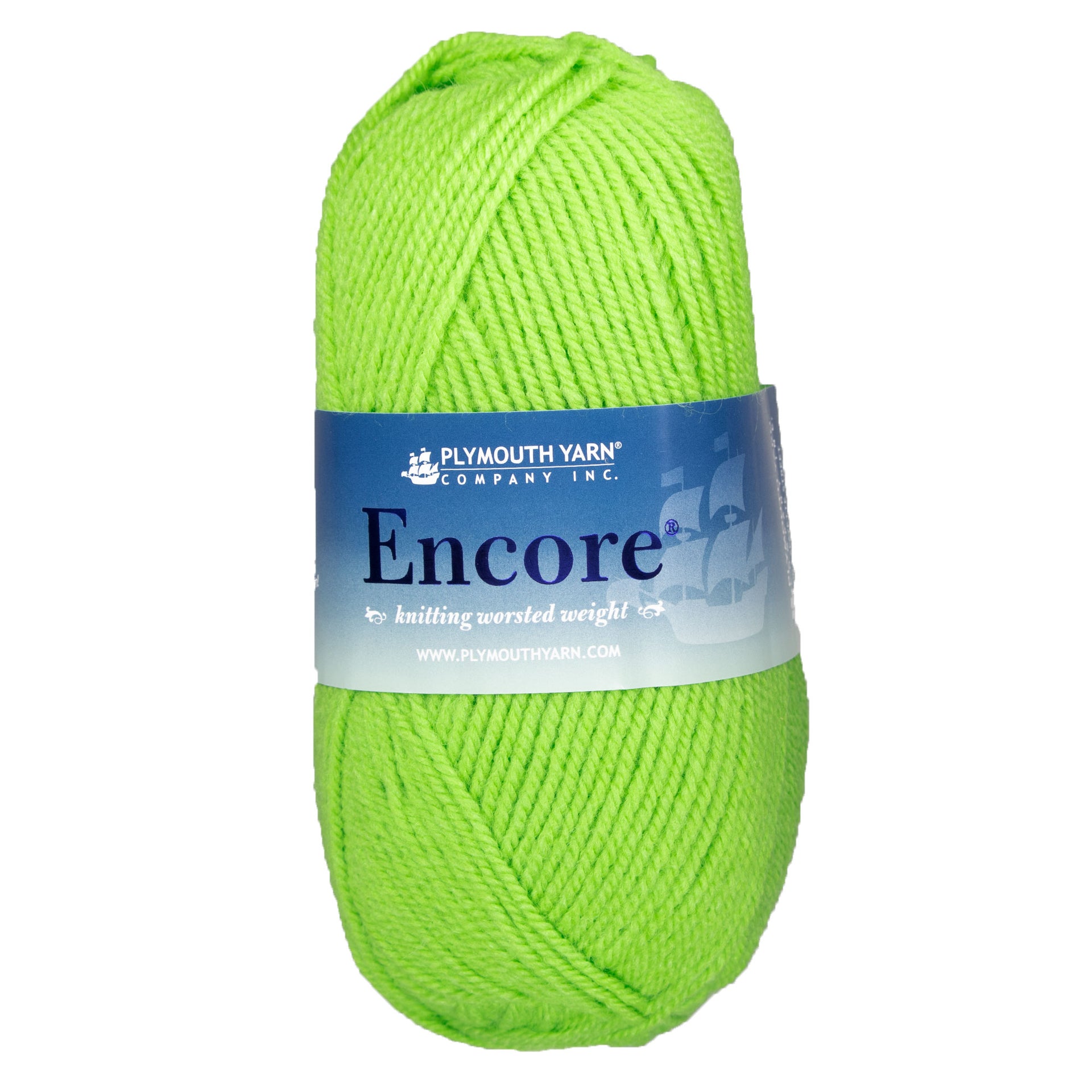 Plymouth Yarn Encore Worsted Yarn - 3335 Rio Lime - Zoom Image
