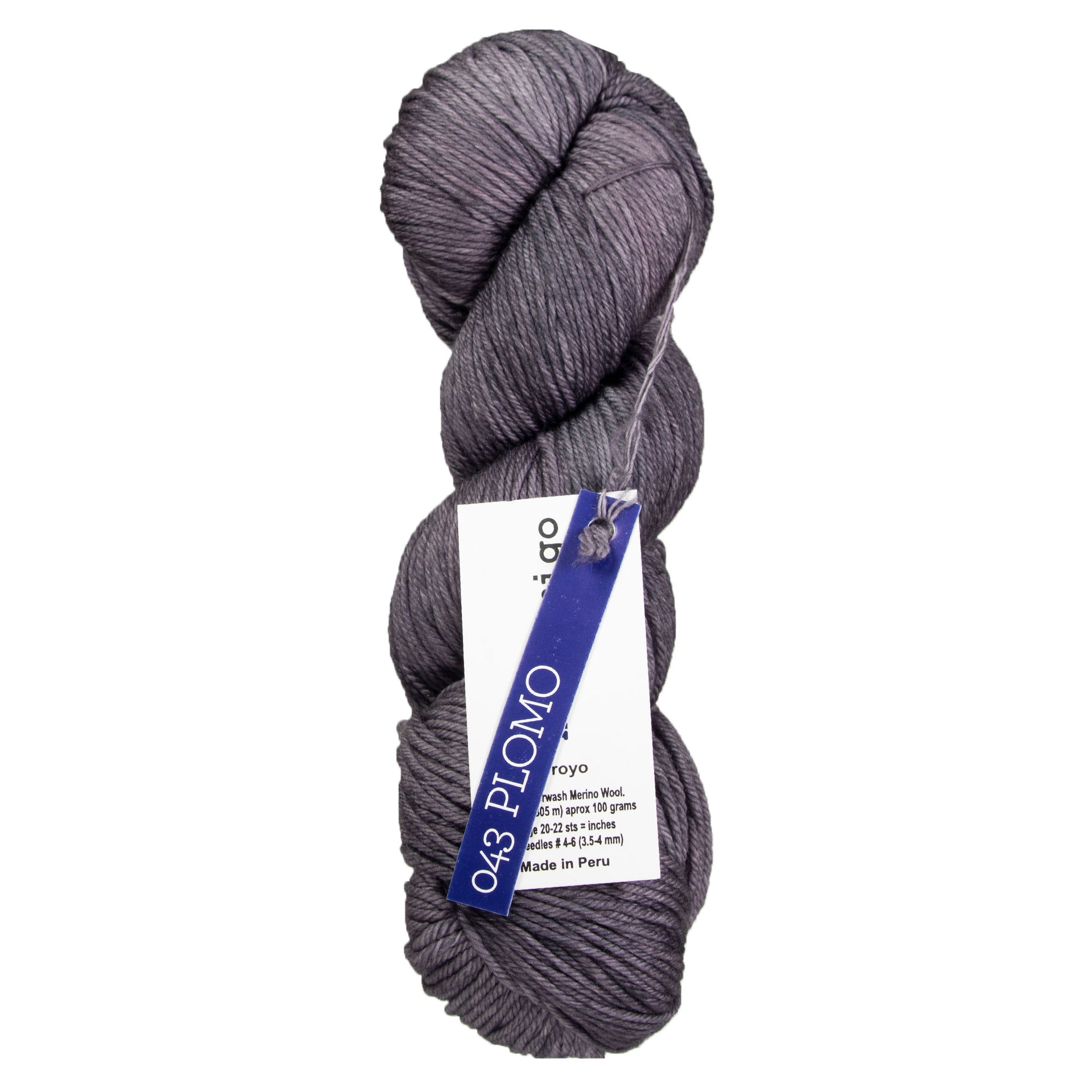 Malabrigo Arroyo Yarn - 043 Plomo - Zoom Image
