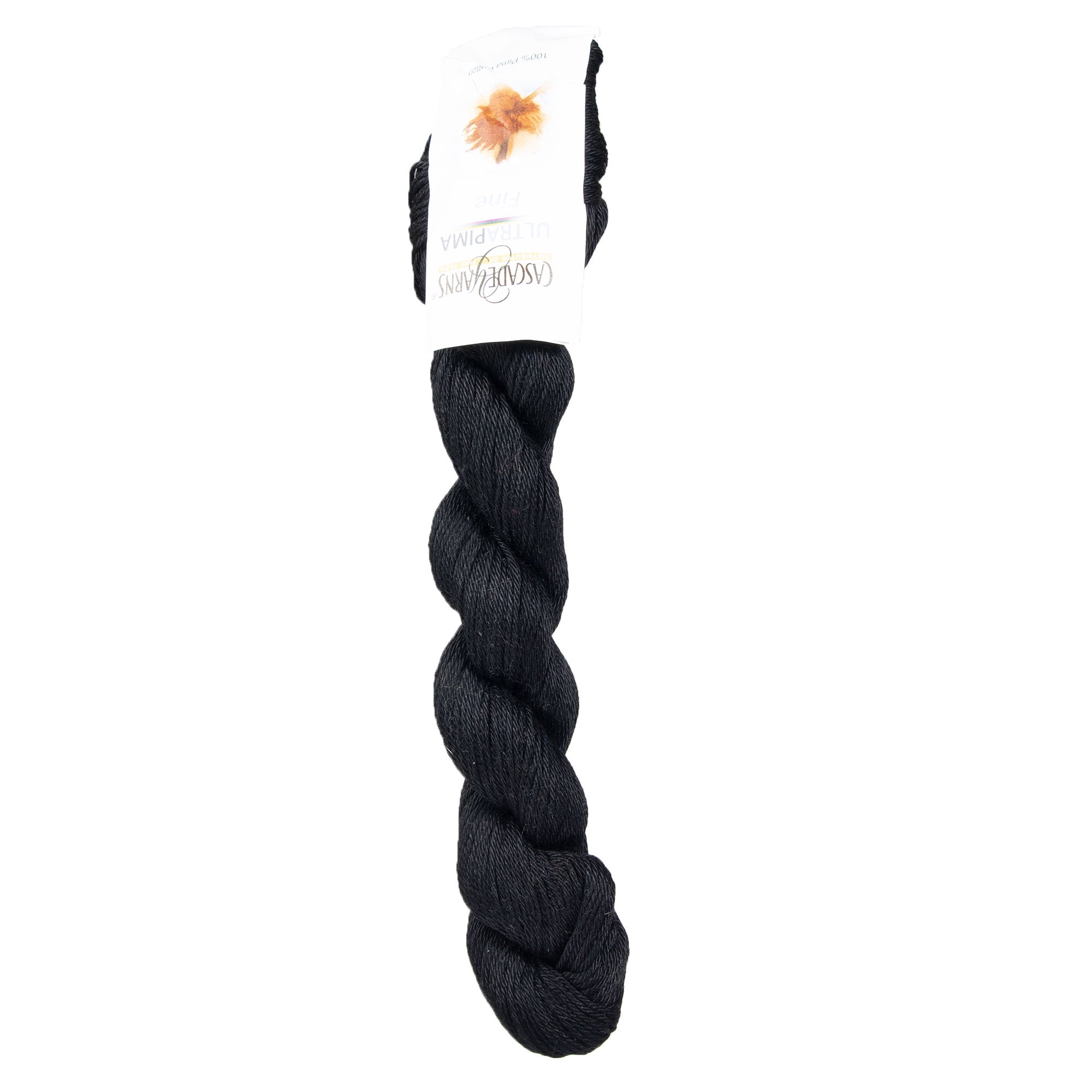 Cascade Yarns Ultra Pima Fine Yarn - 3754 True Black - Zoom Image