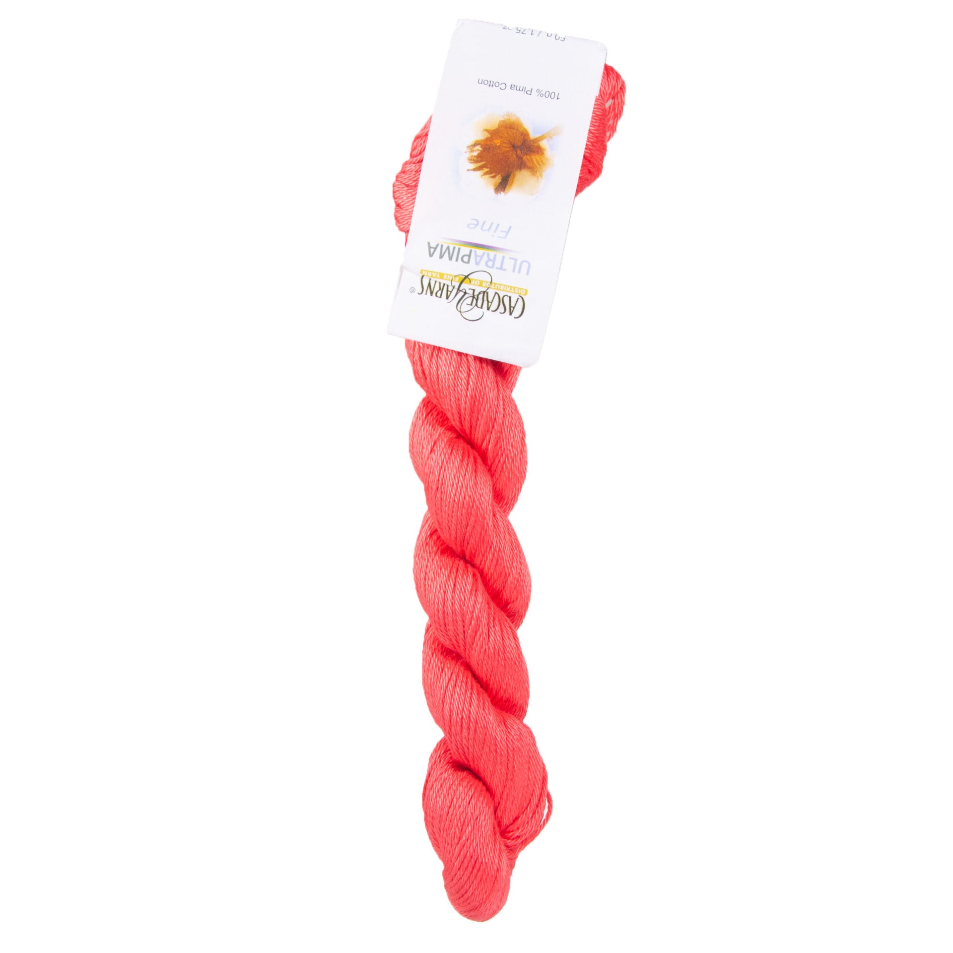 Cascade Yarns Ultra Pima Fine Yarn - 3767 Deep Coral - Zoom Image
