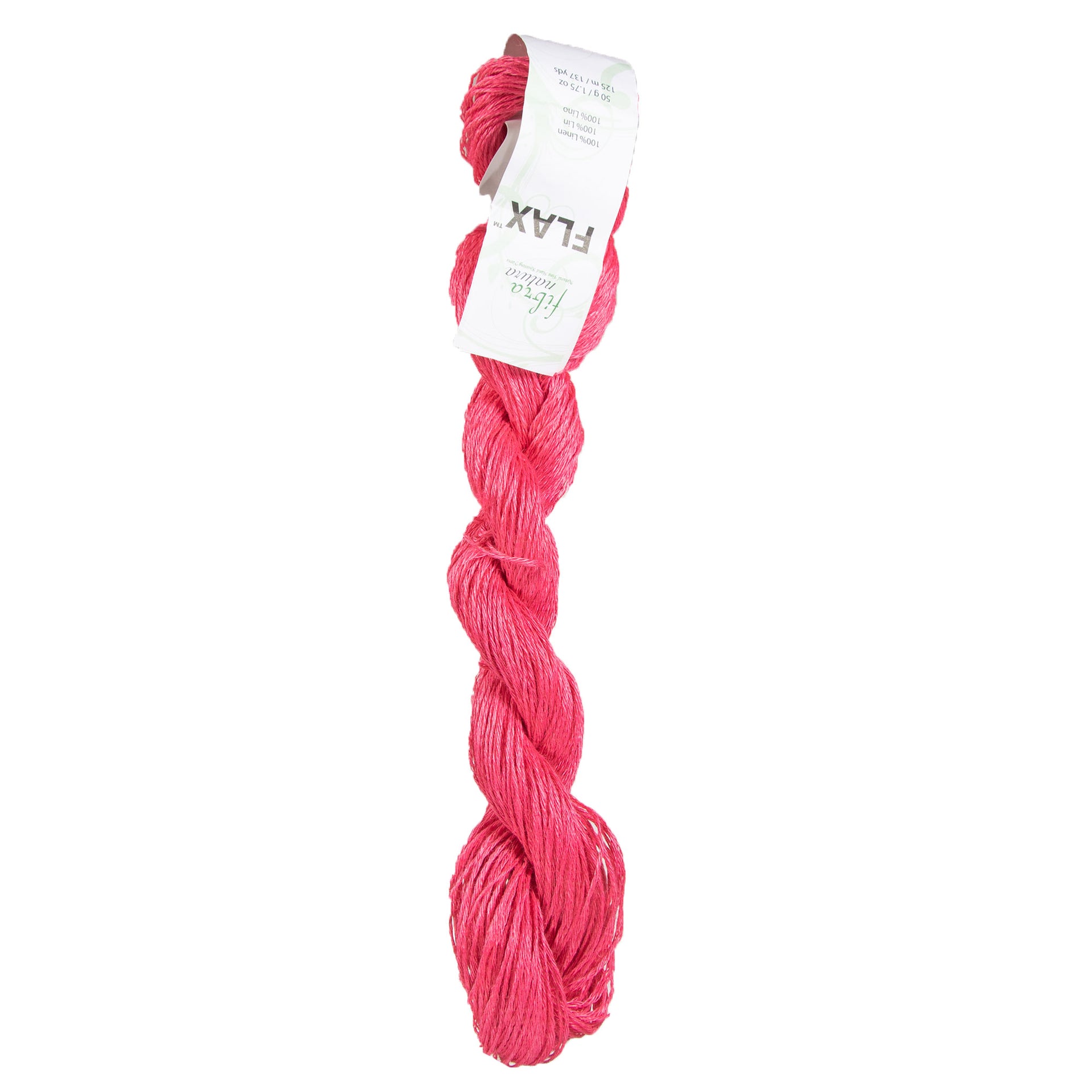 Fibra Natura Flax Yarn - 006 Raspberry - Zoom Image
