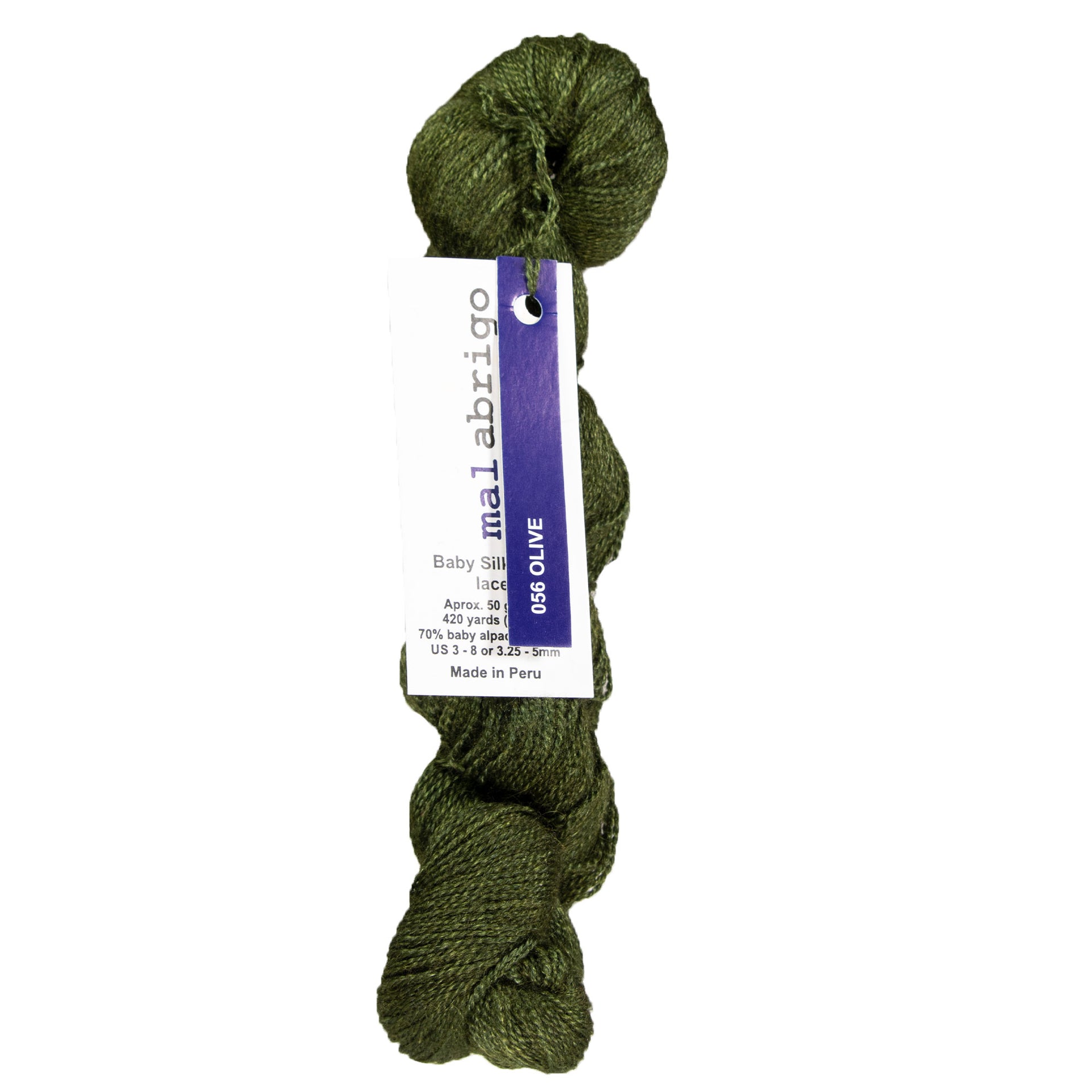 Malabrigo Silkpaca Yarn - 056 Olive - Zoom Image
