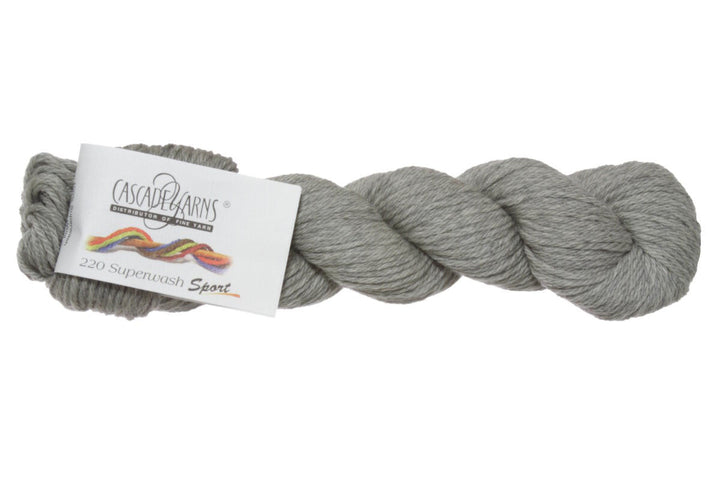 Cascade Yarns 220 Superwash Sport Yarn - 1946 Silver Grey - Extra Image
