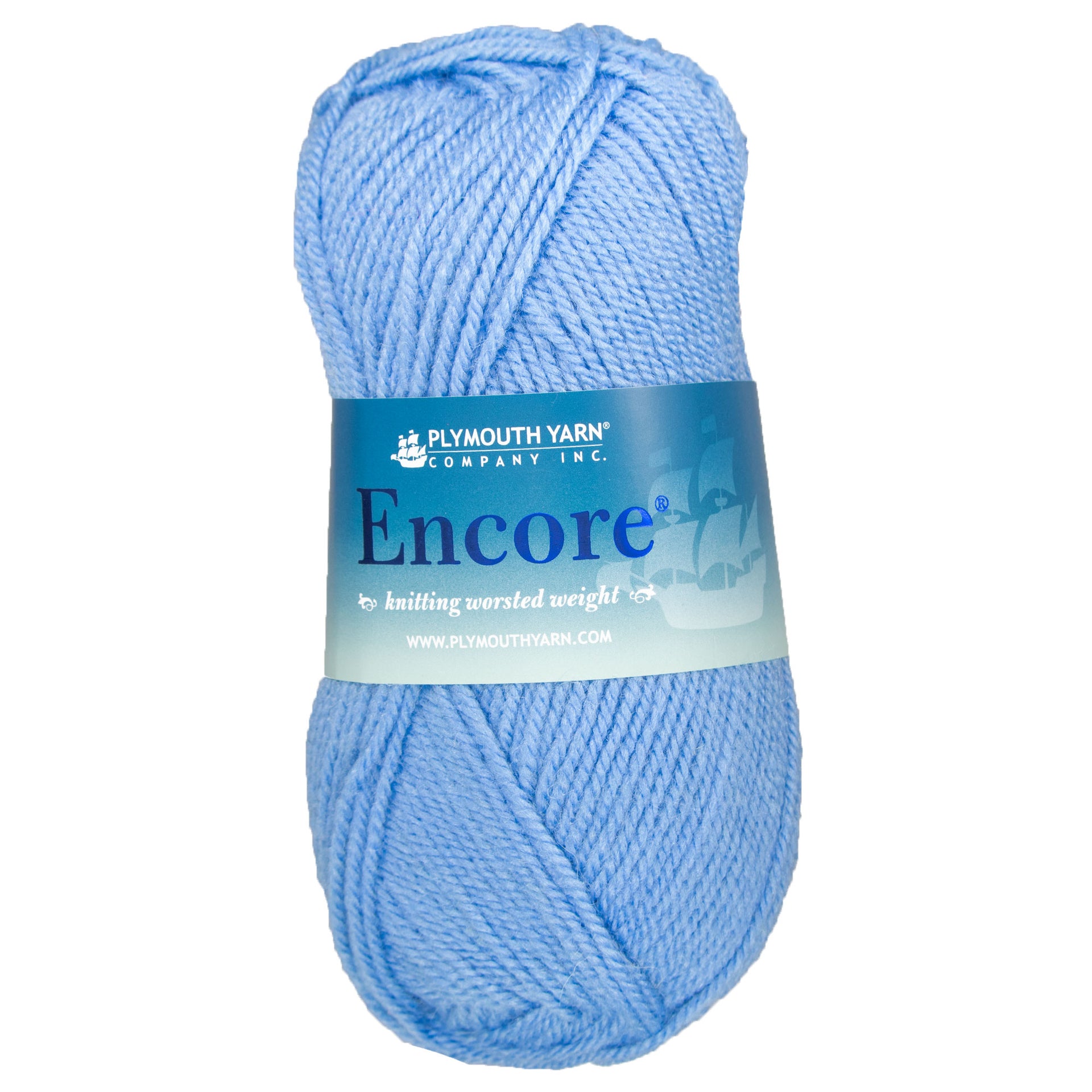Plymouth Yarn Encore Worsted Yarn - 0471 Blue Hydrangea - Zoom Image
