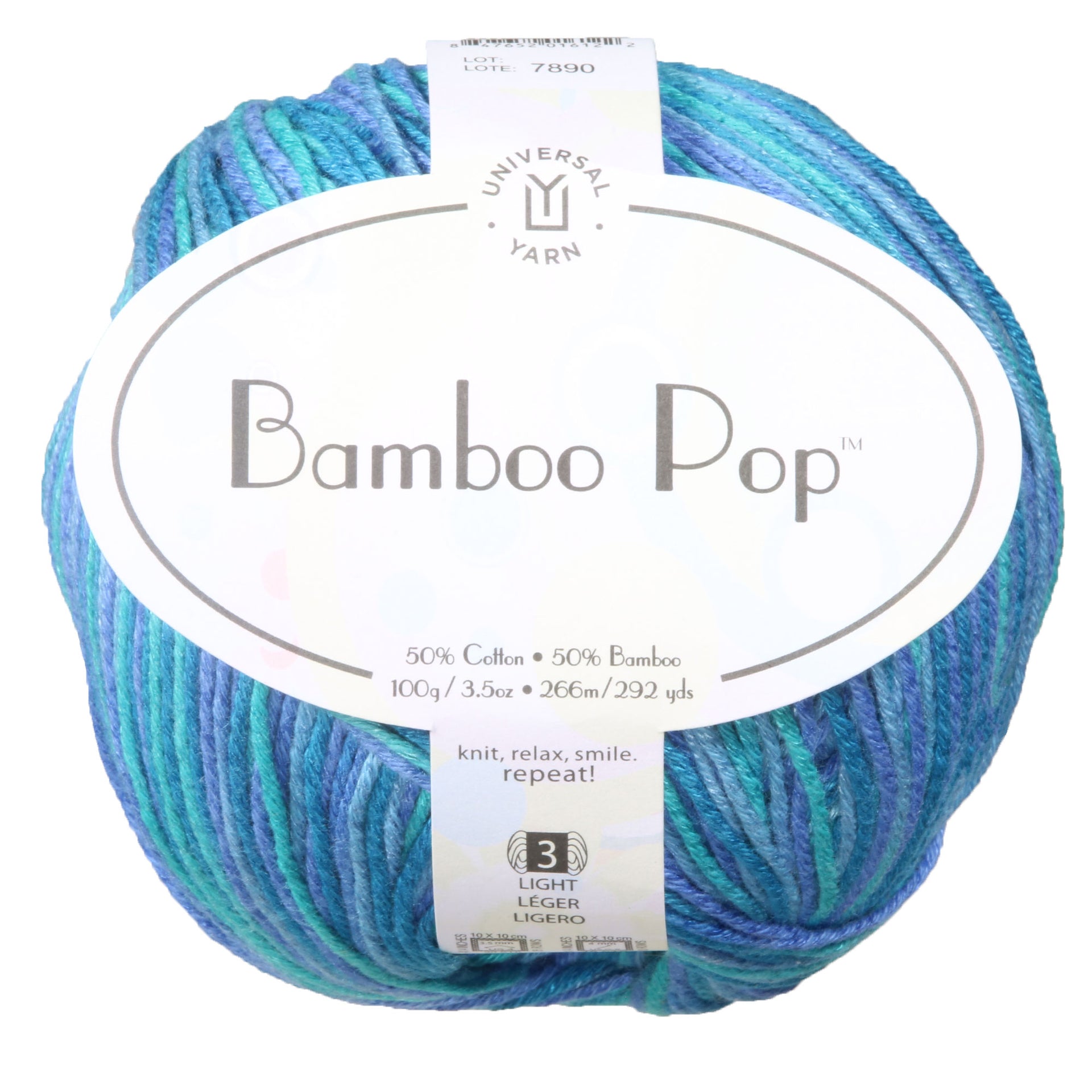 Universal Yarn Bamboo Pop Yarn - 205 Brilliant Blues - Zoom Image
