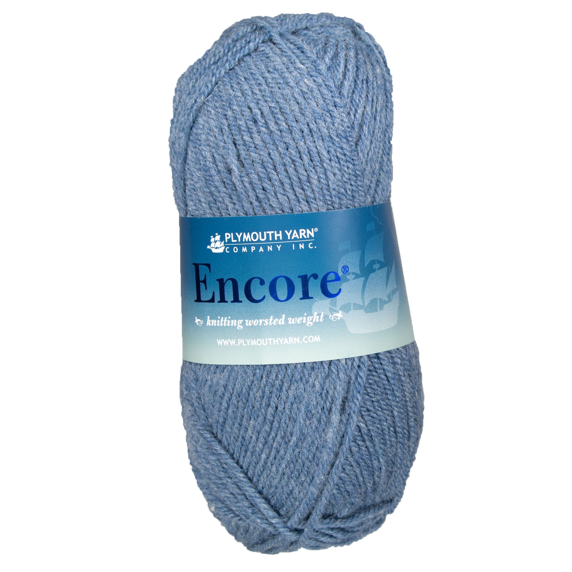 Plymouth Yarn Encore Worsted Yarn - 0685 Denim Heather - Zoom Image
