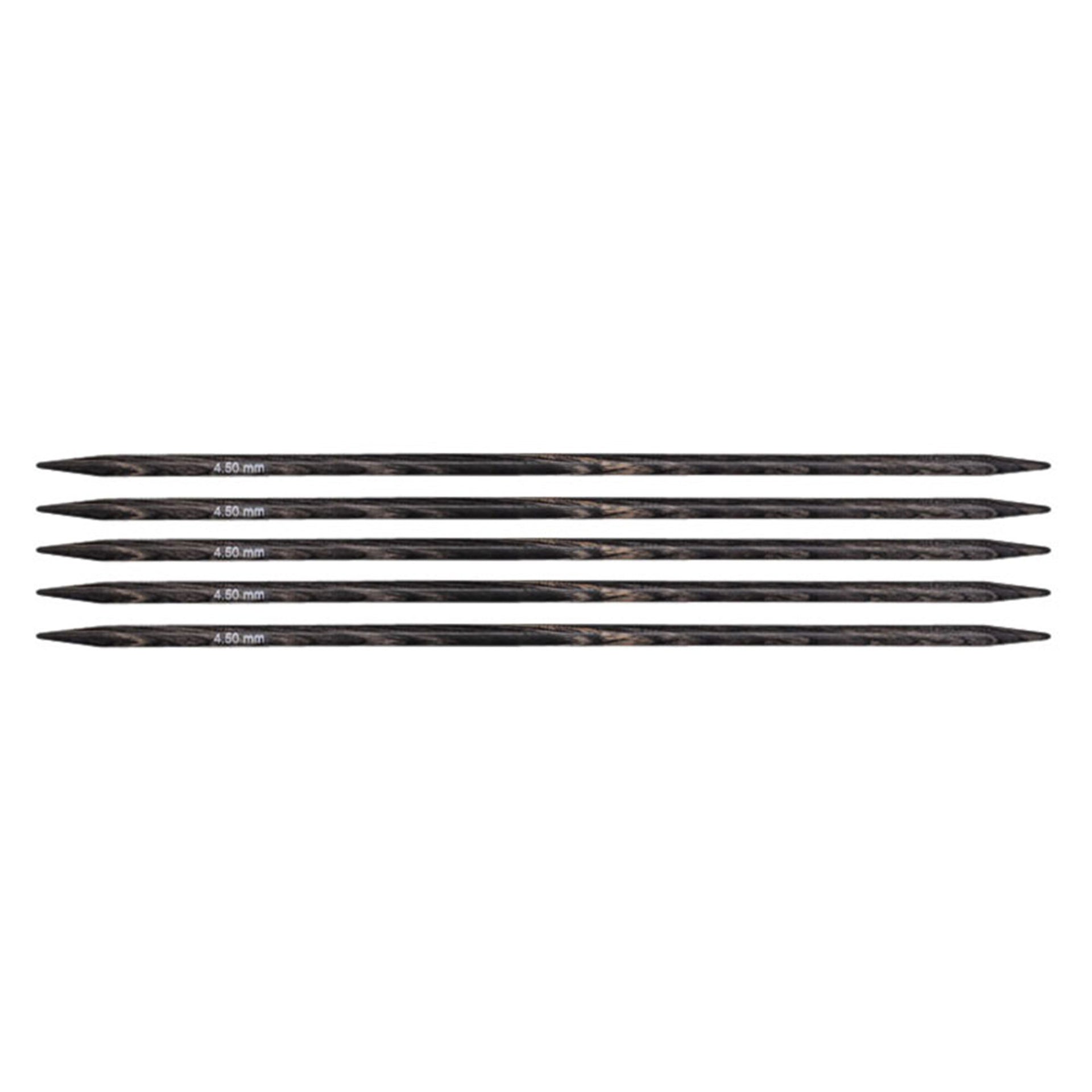 KnitPro Dreamz Double Point Needles - US 7 - 6" (4.5mm) Grey Onyx - Zoom Image

