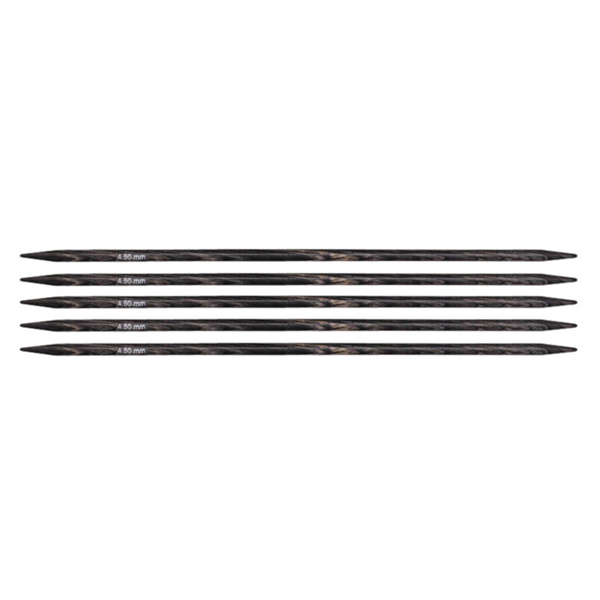 KnitPro Dreamz Double Point Needles - US 7 - 6" (4.5mm) Grey Onyx - Zoom Image