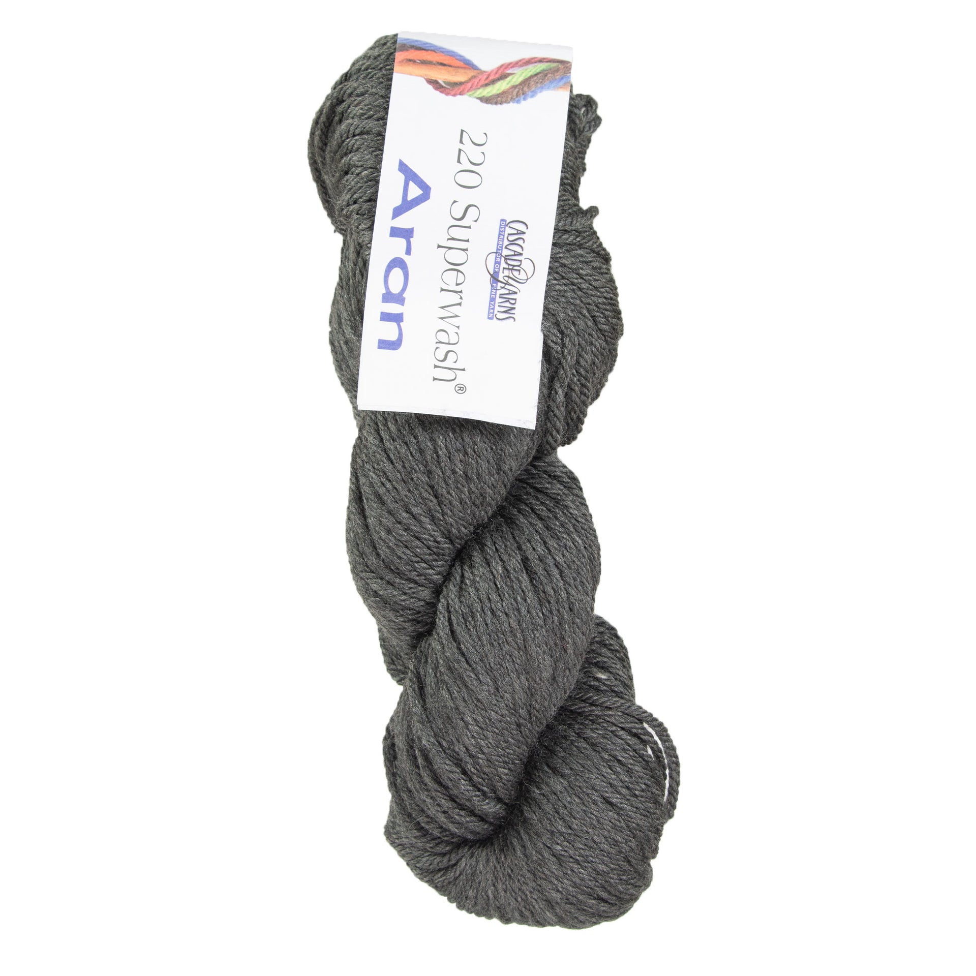 Cascade Yarns 220 Superwash Aran Yarn - 0900 Charcoal - Zoom Image
