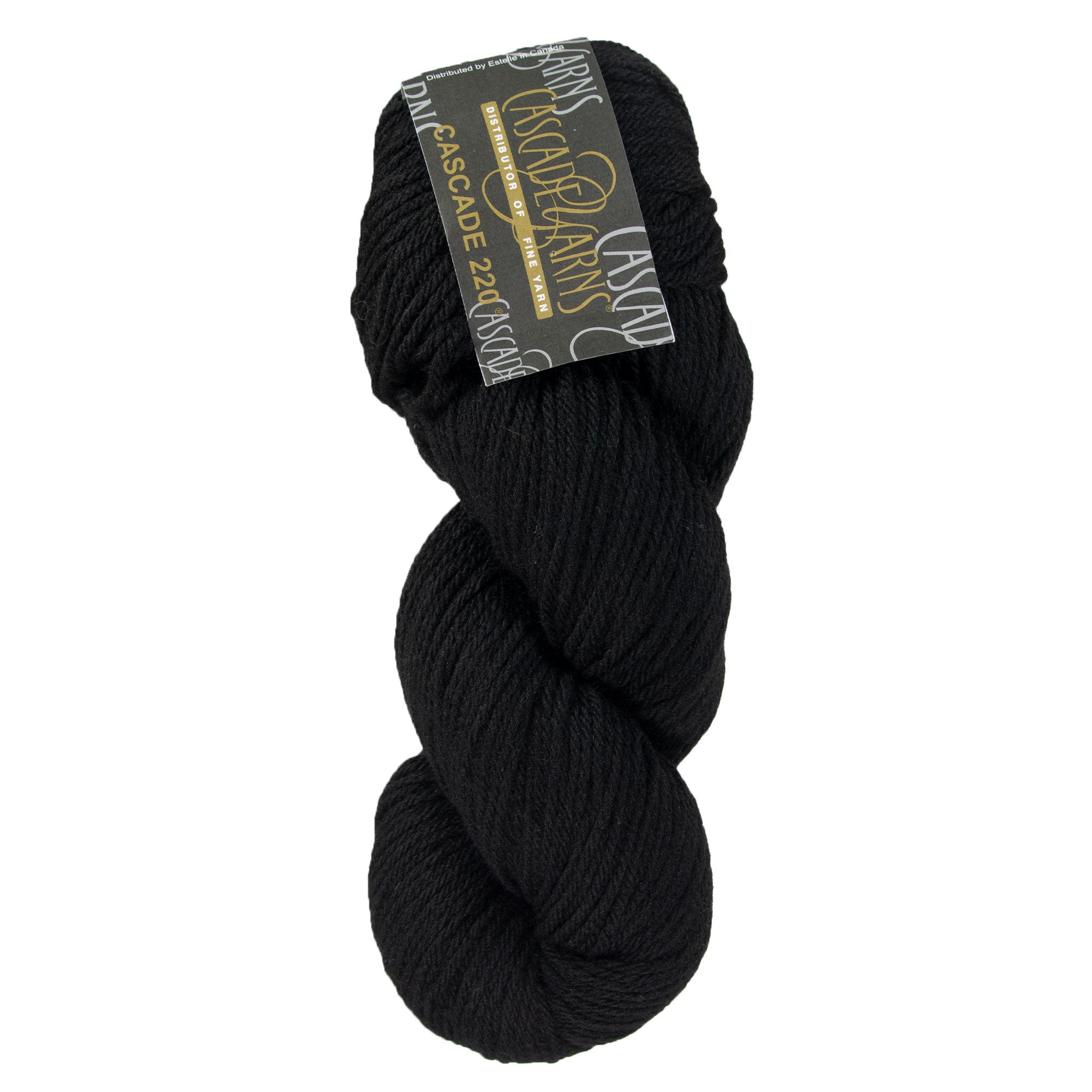 Cascade 220 Yarn - 8555 Black - Zoom Image