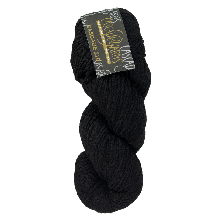 Cascade 220 Yarn - 8555 Black - Zoom Image