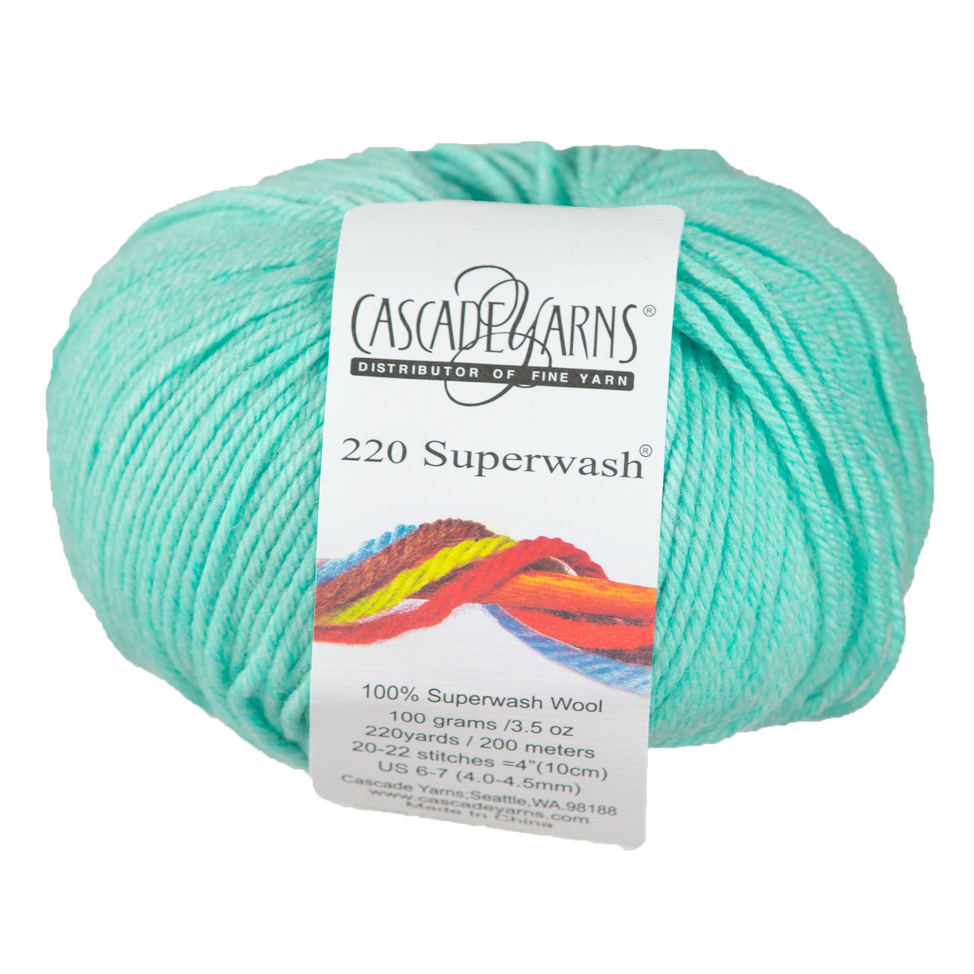 Cascade Yarns 220 Superwash Yarn - 1973 Seafoam Heather - Zoom Image
