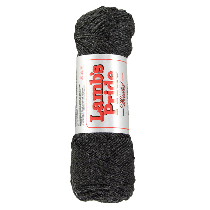 Brown Sheep Lamb's Pride Worsted Yarn - M006 Deep Charcoal - Zoom Image