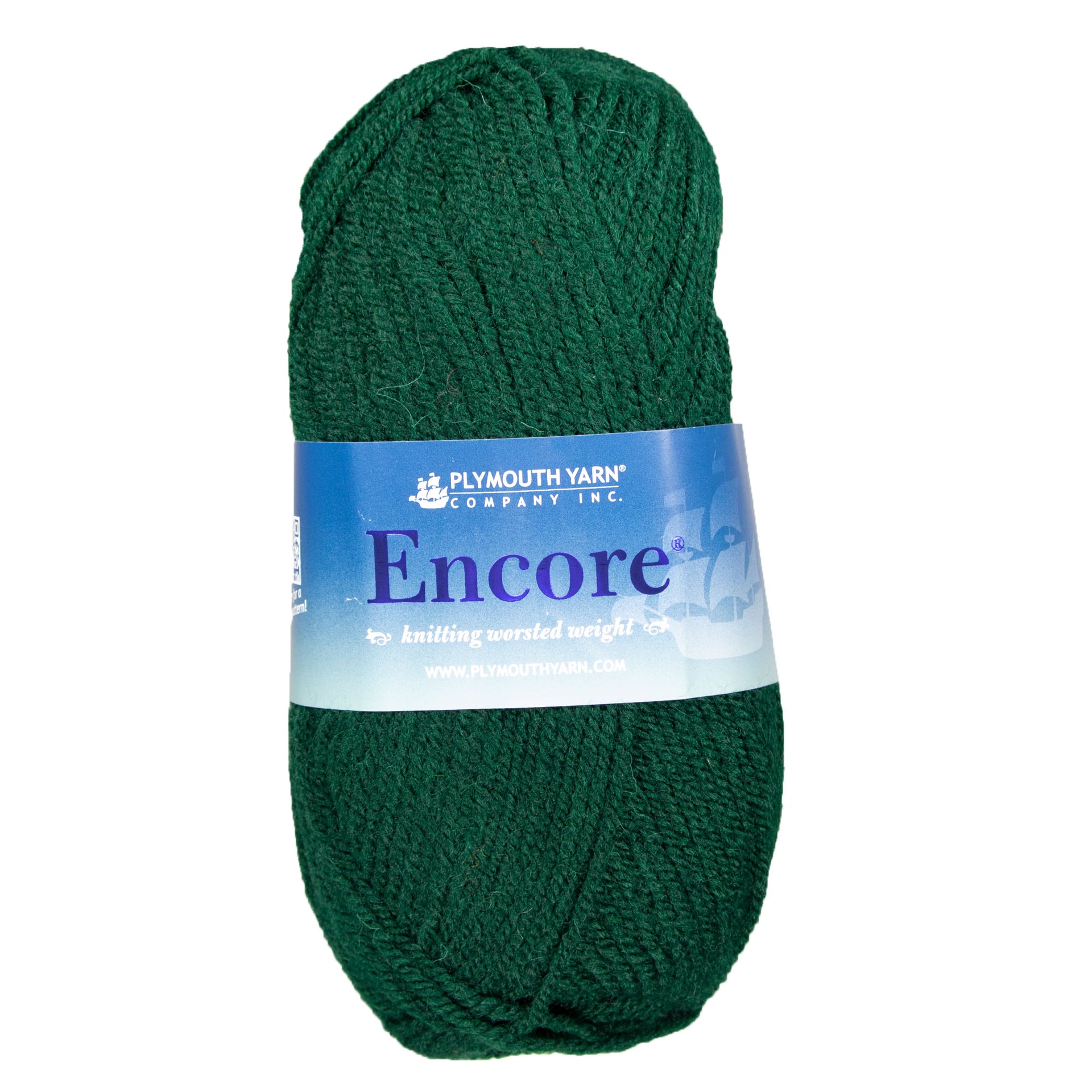 Plymouth Yarn Encore Worsted Yarn - 0204 Forest Green - Zoom Image
