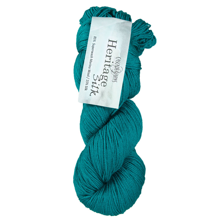 Cascade Yarns Heritage Silk Yarn - 5655 Como Blue - Zoom Image