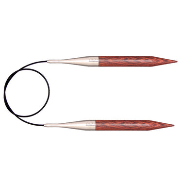 KnitPro Dreamz Fixed Circular Needles - US 1.5 - 32" Burgundy Rose - Zoom Image