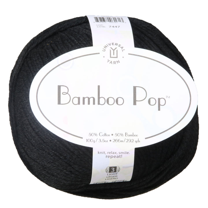 Universal Yarn Bamboo Pop Yarn - 112 Black - Zoom Image