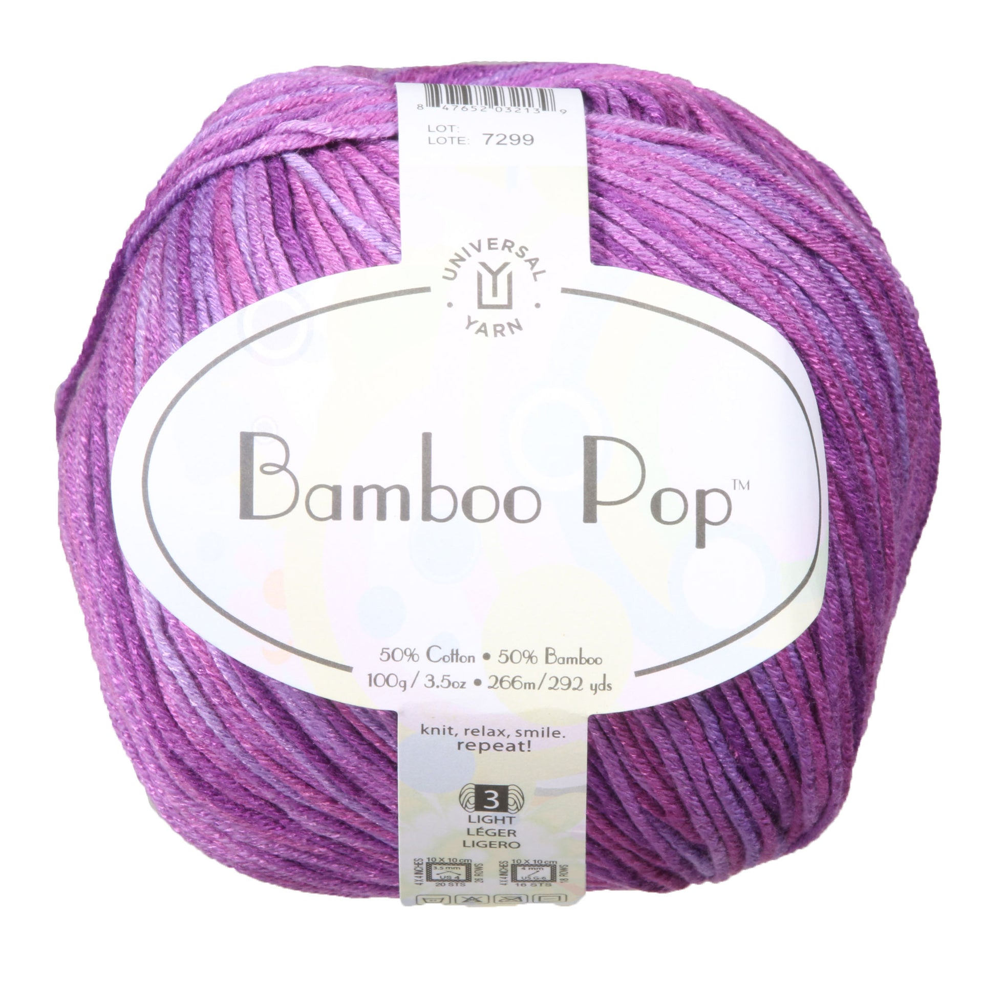 Universal Yarn Bamboo Pop Yarn - 210 Orchid Smash - Zoom Image
