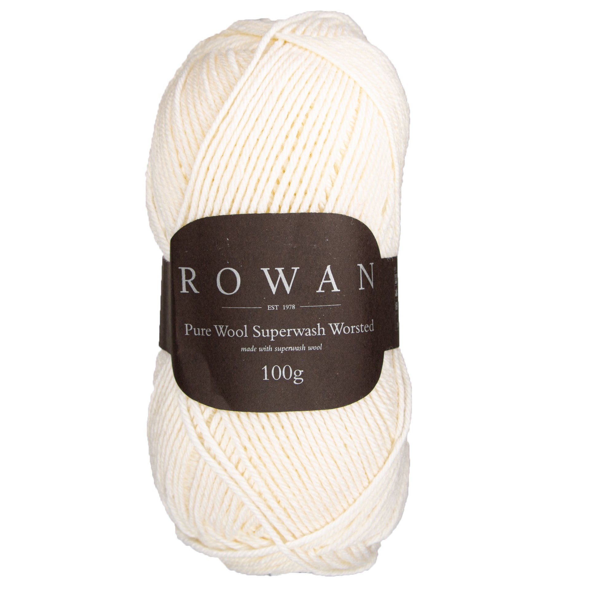 Rowan Pure Wool Superwash Worsted Yarn - 101 Ivory - Zoom Image
