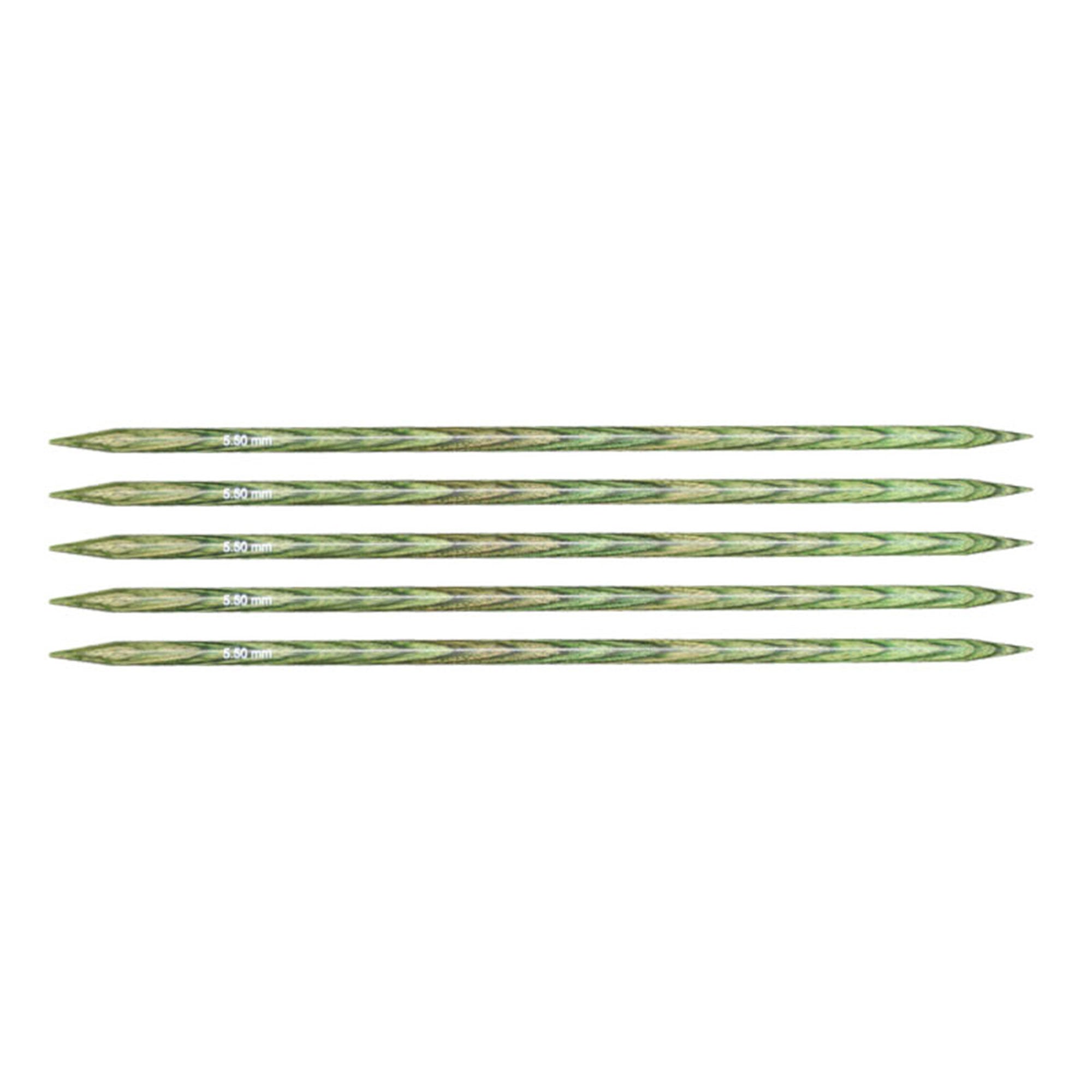 KnitPro Dreamz Double Point Needles - US 9 - 6" (5.5mm) Misty Green - Zoom Image