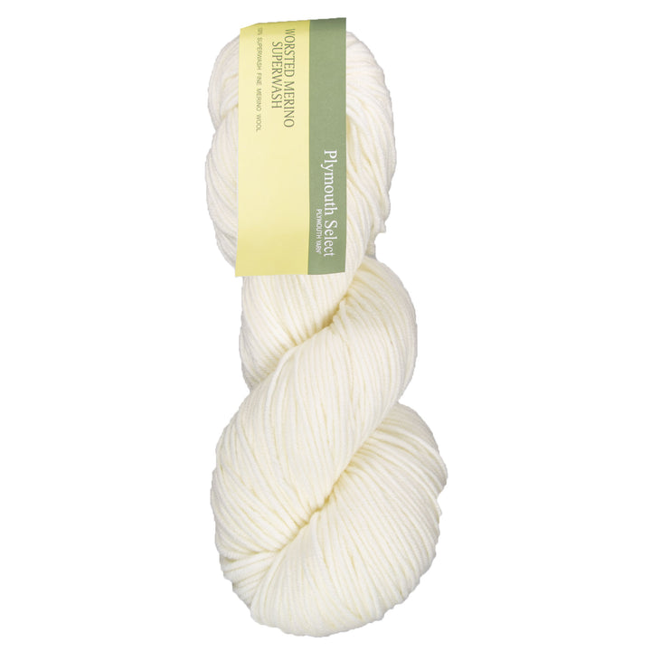 Plymouth Yarn Worsted Merino Superwash Yarn - 74 White - Zoom Image