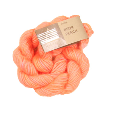 Madelinetosh Unicorn Tails Yarn - Neon Peach - Zoom Image