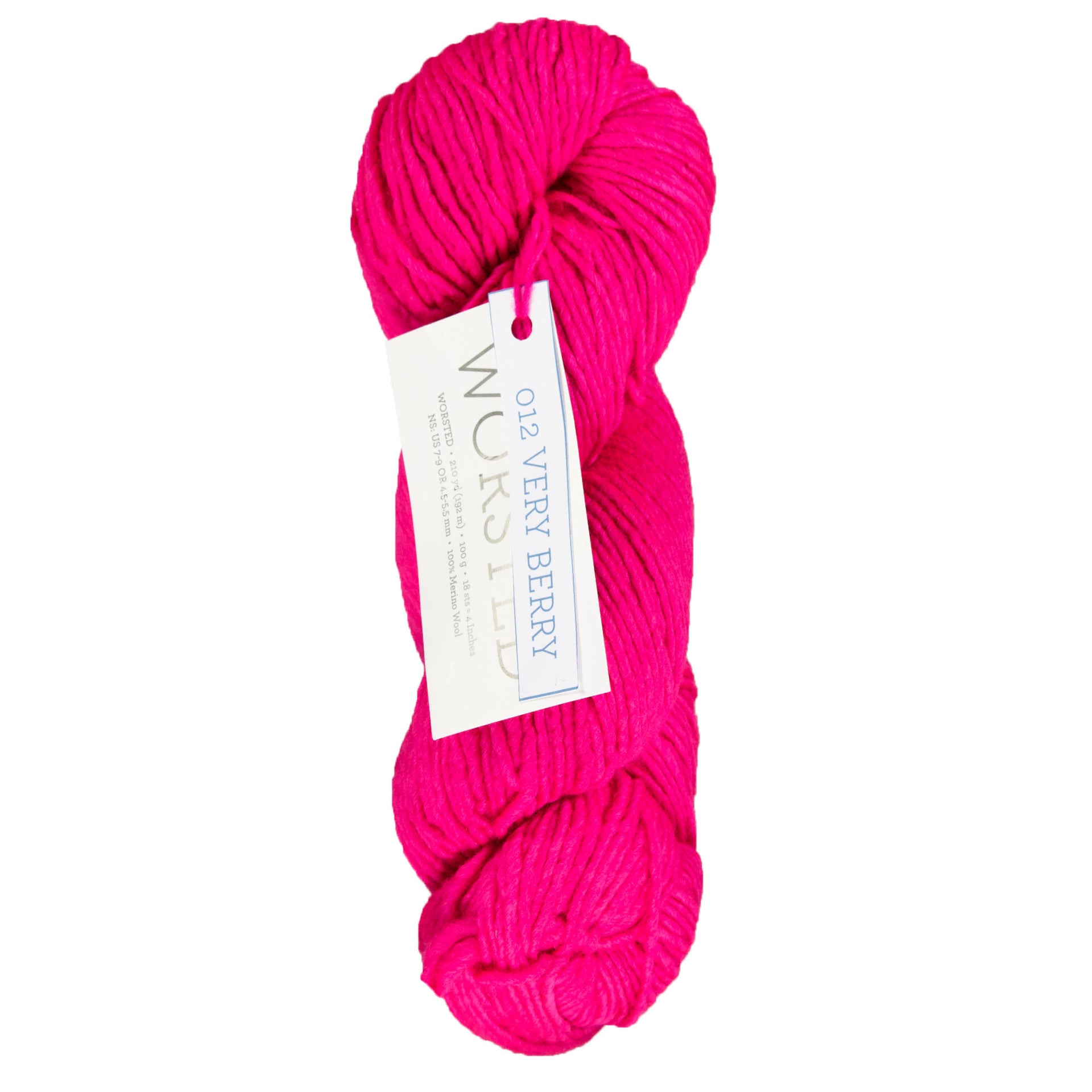 Malabrigo Worsted Merino Yarn - 012 Very Berry - Zoom Image
