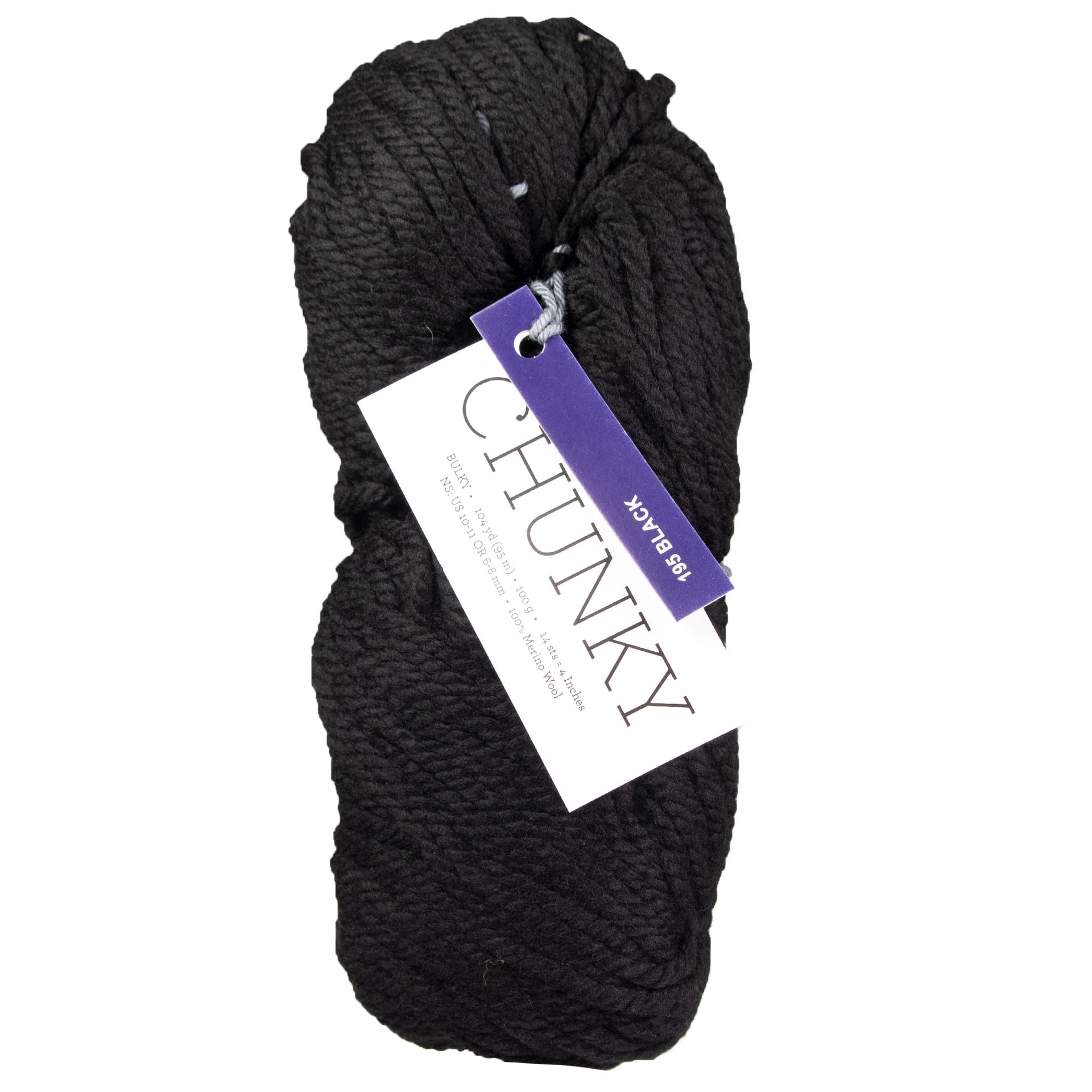 Malabrigo Chunky Yarn - 195 Black - Zoom Image
