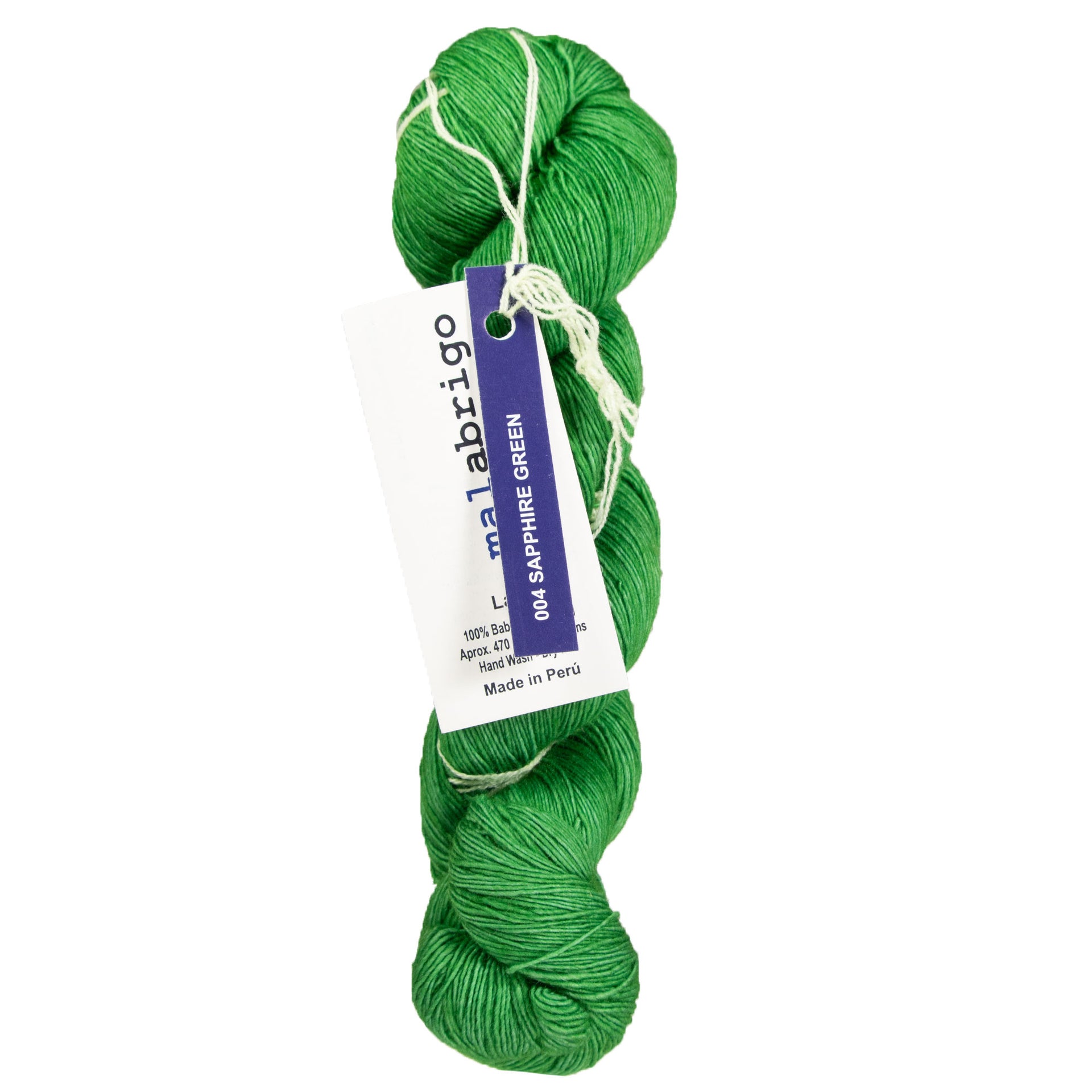 Malabrigo Lace Yarn - 004 Sapphire Green - Zoom Image
