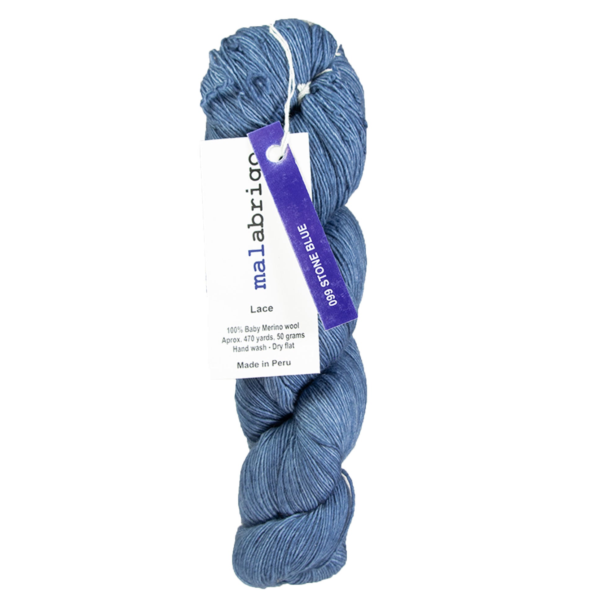 Malabrigo Lace Yarn - 099 Stone Blue - Zoom Image
