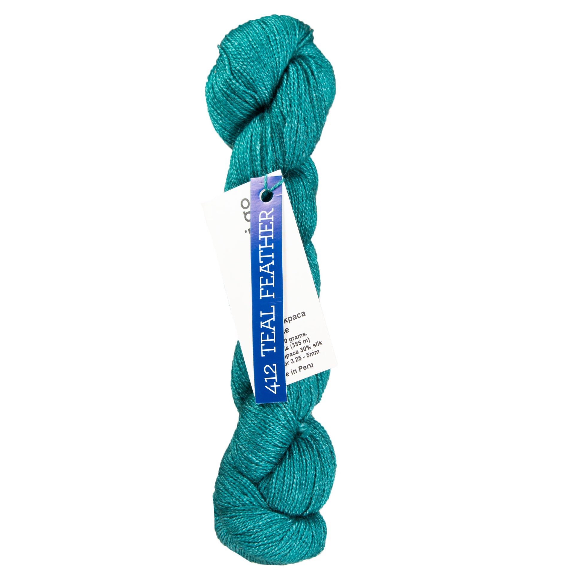 Malabrigo Silkpaca Yarn - 412 Teal Feather - Zoom Image
