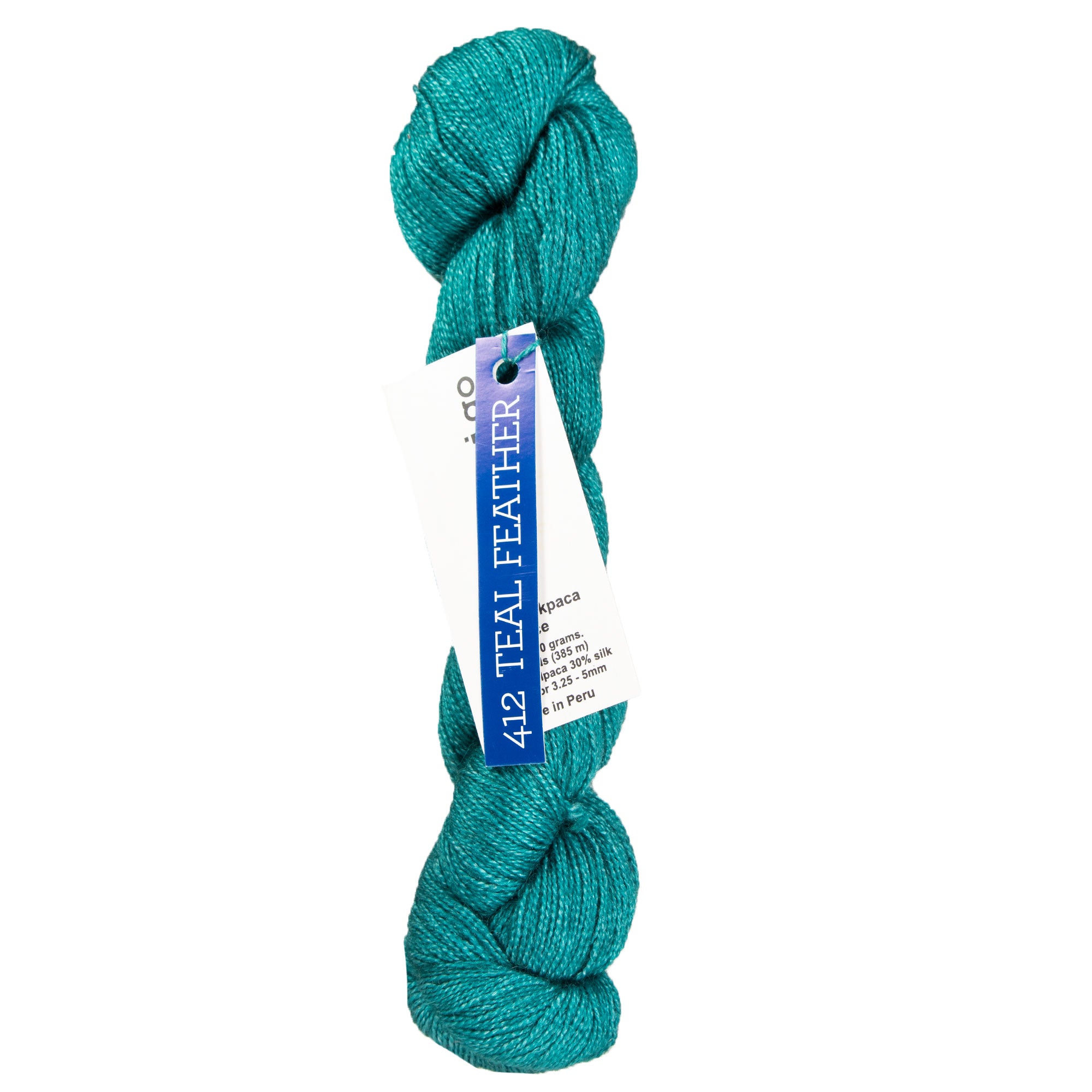 Malabrigo Silkpaca Yarn - 412 Teal Feather - Zoom Image