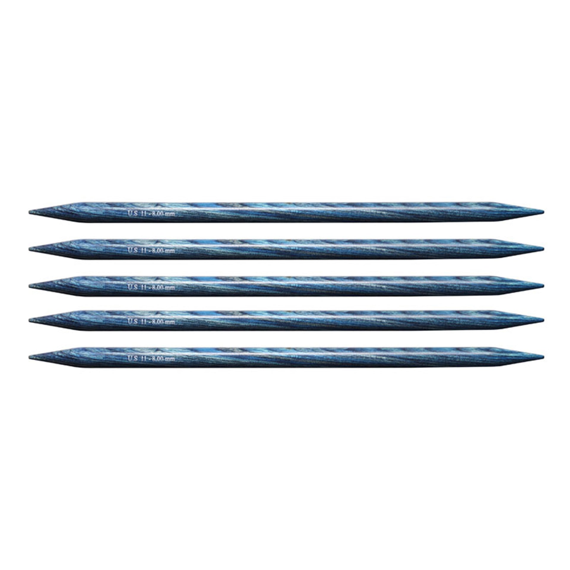 KnitPro Dreamz Double Point Needles - US 11 - 6" (8.0mm) Royale Blue - Zoom Image
