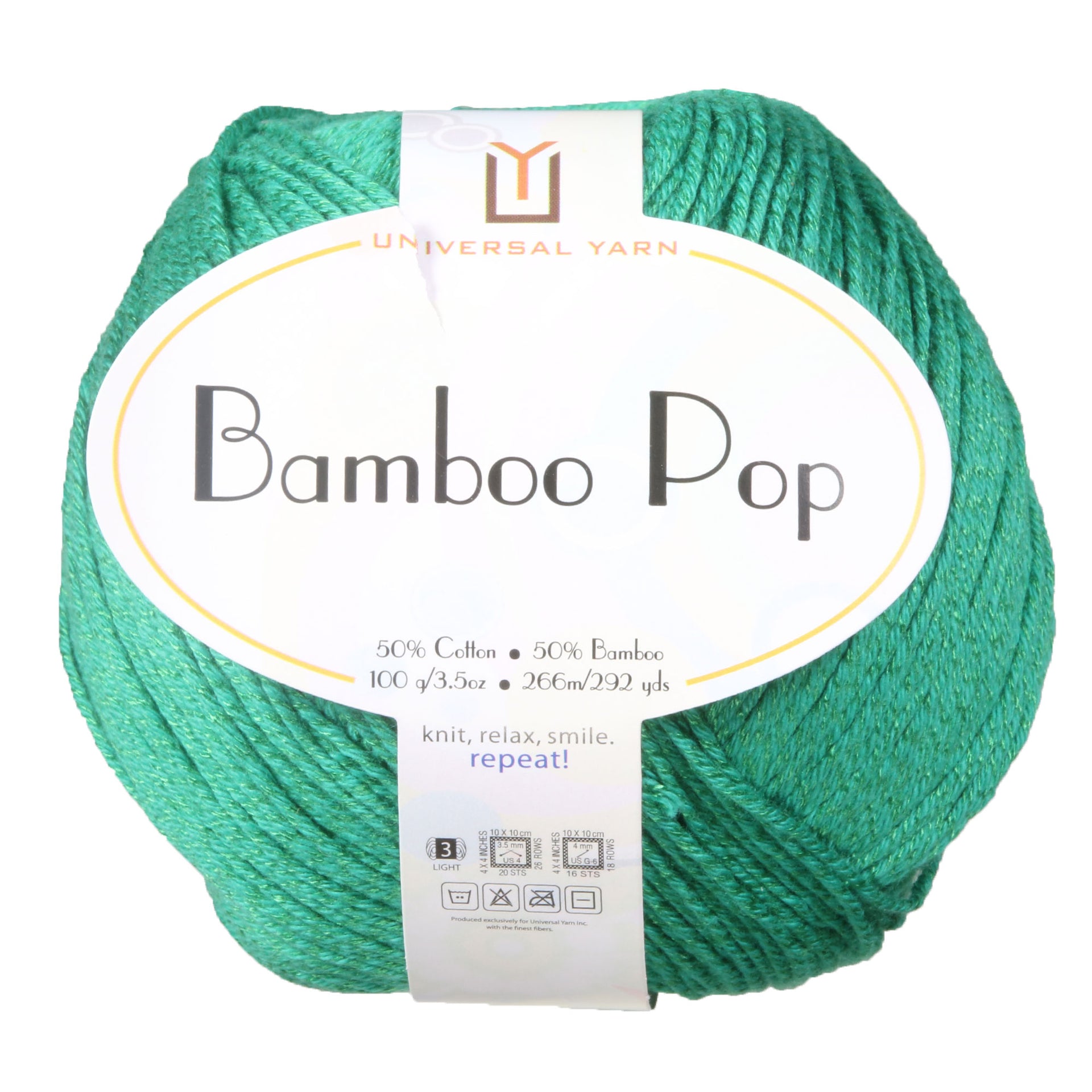 Universal Yarn Bamboo Pop Yarn - 117 Emerald - Zoom Image
