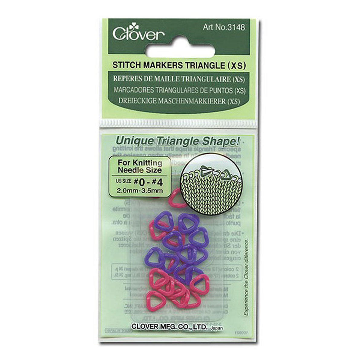 Clover Stitch Markers Triangle - XS - Extra Image
