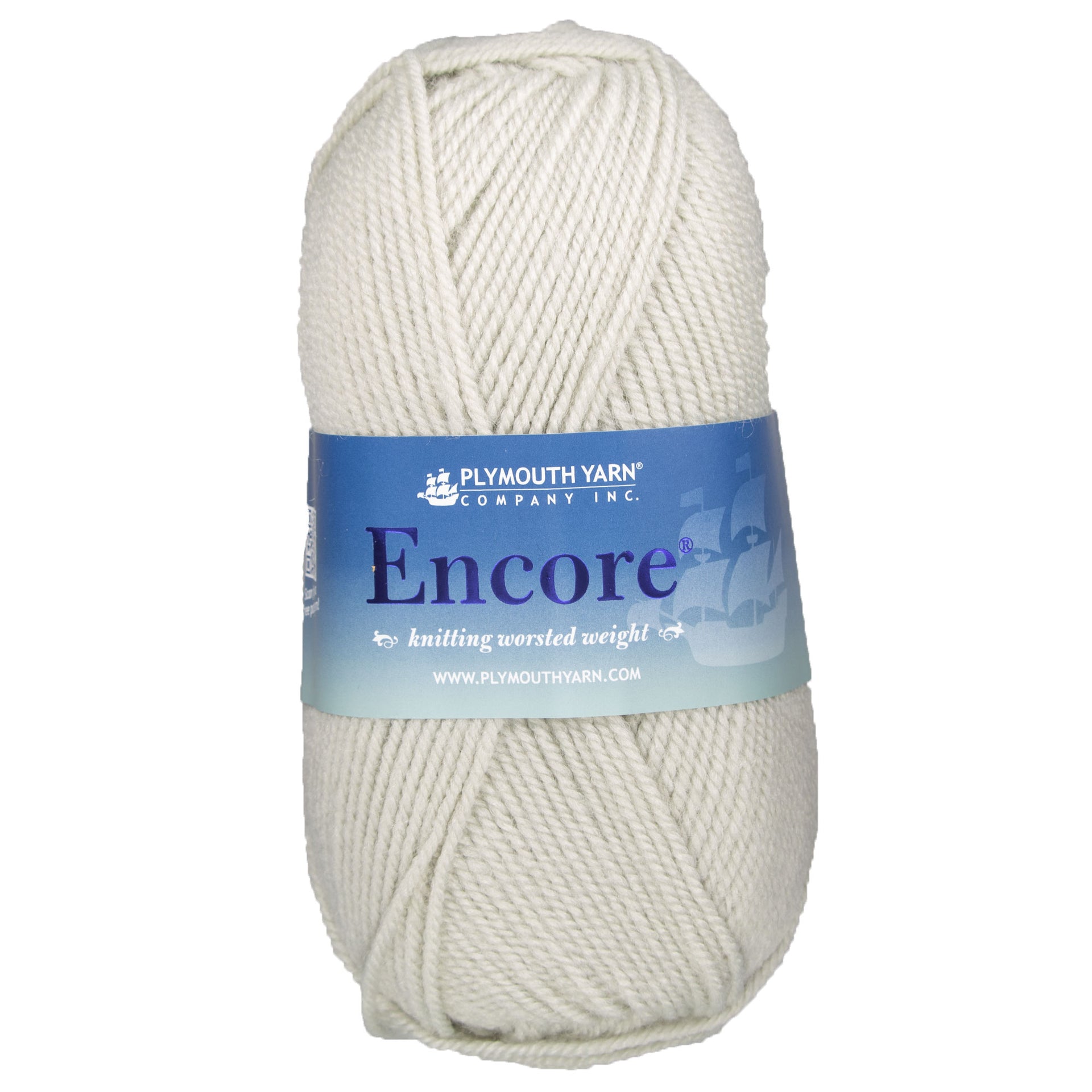 Plymouth Yarn Encore Worsted Yarn - 9801 Dove - Zoom Image
