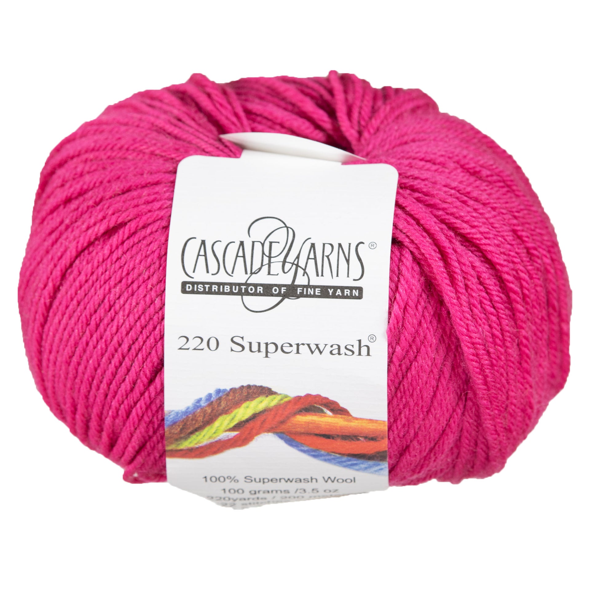Cascade Yarns 220 Superwash Yarn - 0837 Berry Pink - Zoom Image
