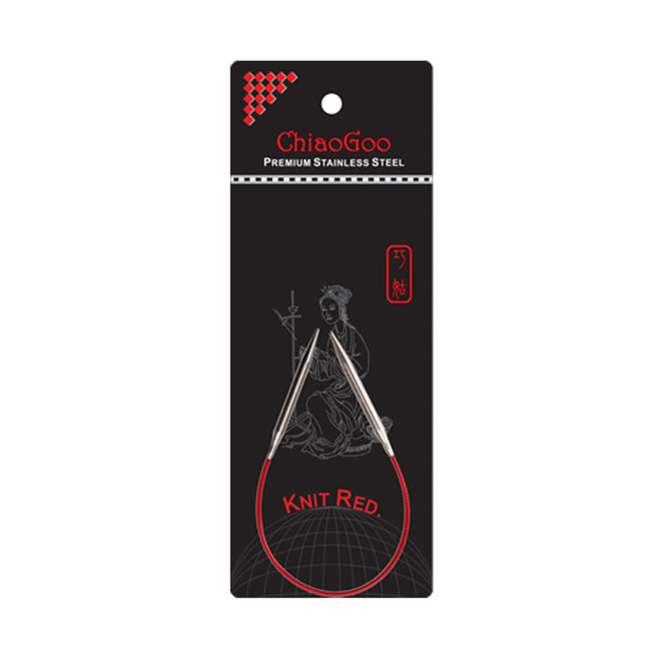 ChiaoGoo Knit RED Circular Needles - US 4 (3.50mm) - 9" - Zoom Image