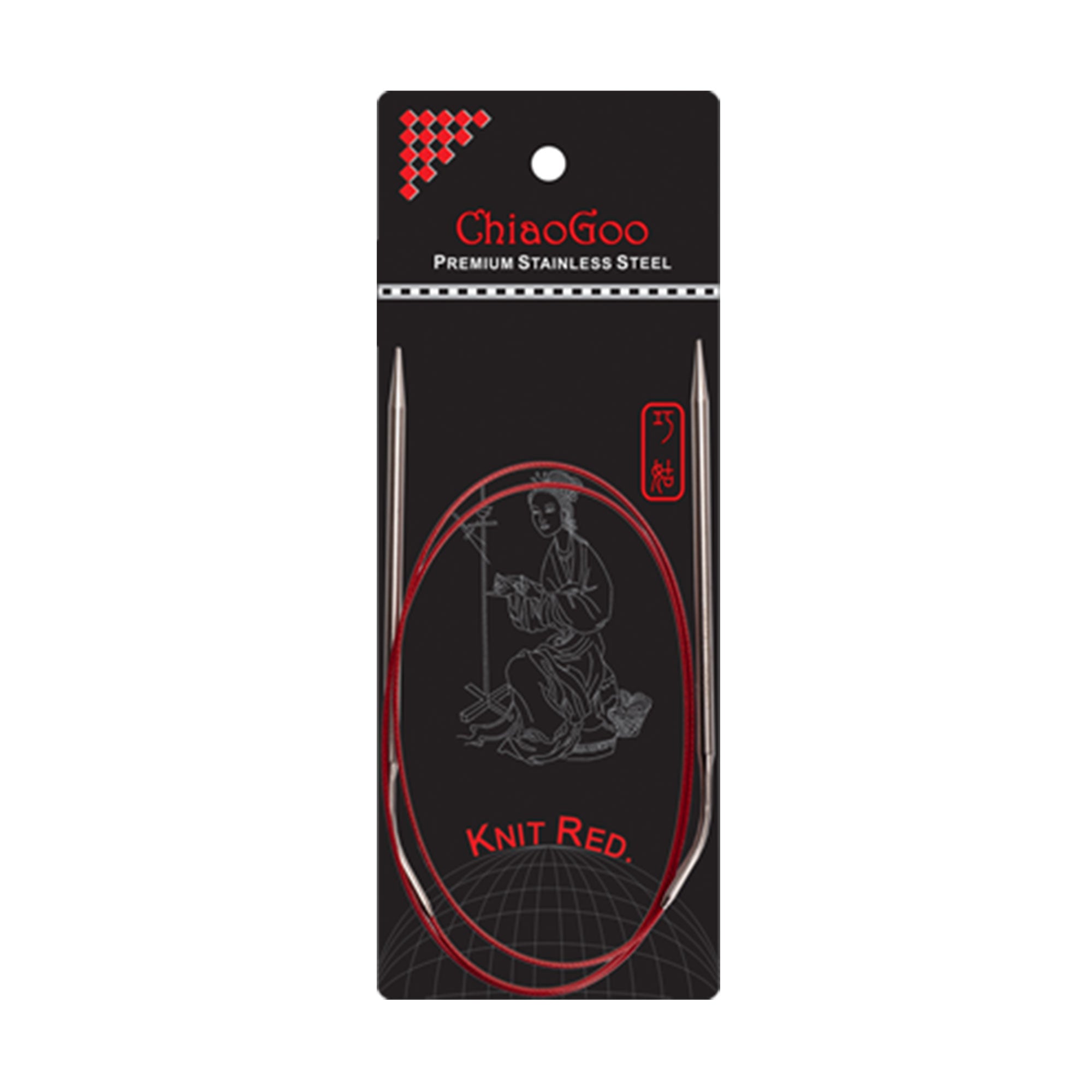 ChiaoGoo Knit RED Circular Needles - US 5 (3.75mm) - 40" - Zoom Image