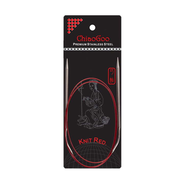 ChiaoGoo Knit RED Circular Needles - US 5 (3.75mm) - 40" - Zoom Image