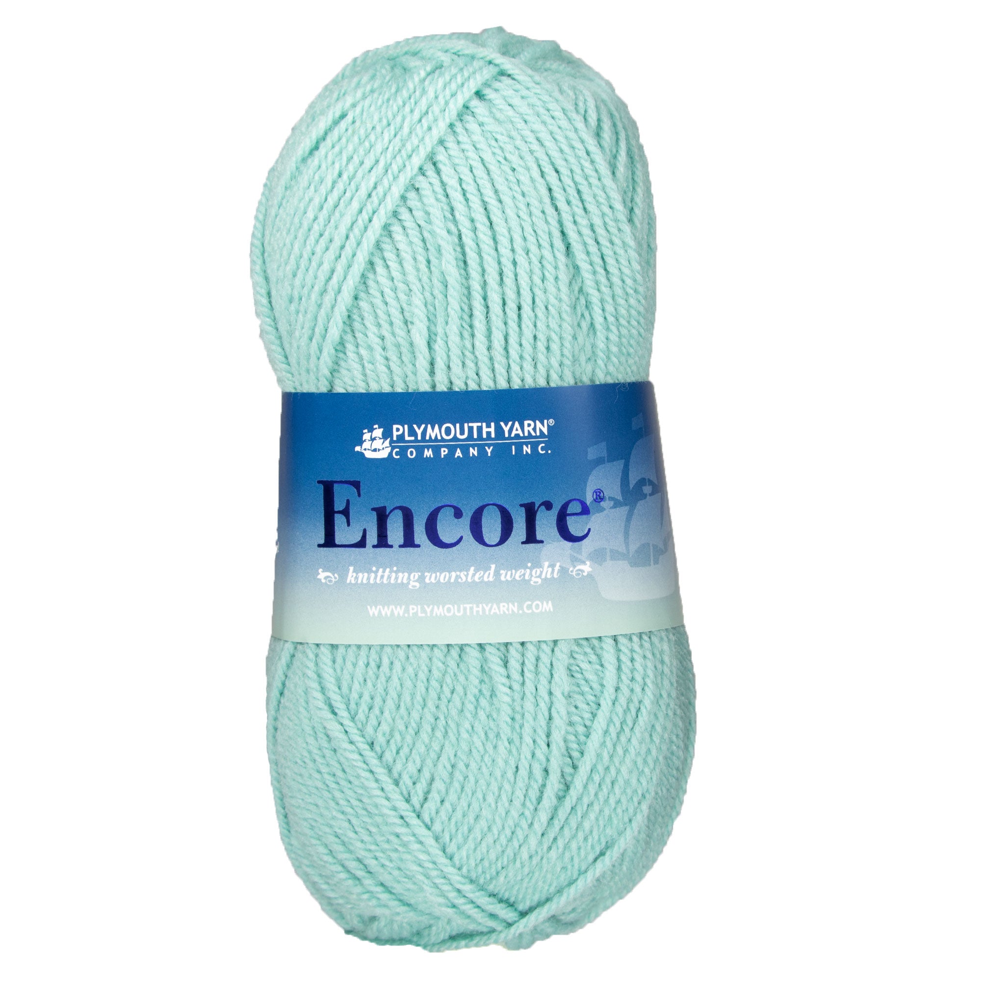 Plymouth Yarn Encore Worsted Yarn - 0154 Blue Haze - Zoom Image