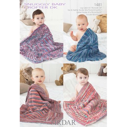Sirdar Snuggly Baby and Children Patterns - 1481 Four Baby Blankets - PDF Download - Extra Image
