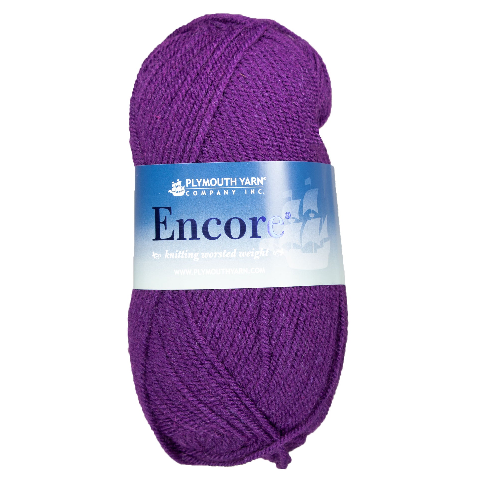 Plymouth Yarn Encore Worsted Yarn - 0158 Purple Amethyst - Zoom Image
