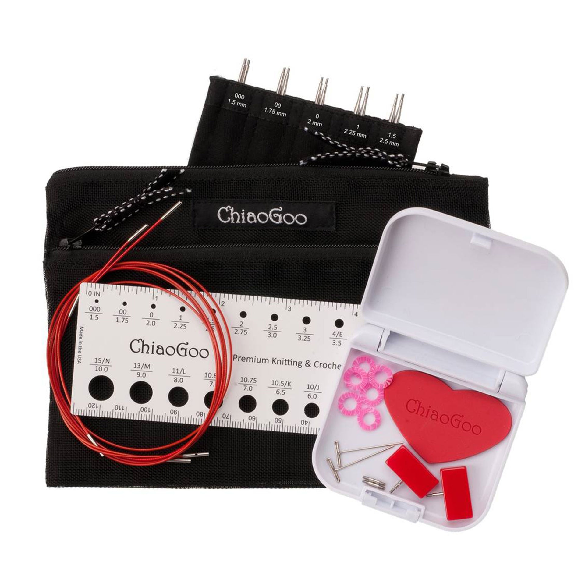 ChiaoGoo TWIST Red Lace Interchangeable Sets - 5" - Mini (US 000 - US 1.5) - Zoom Image
