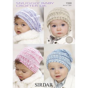 Sirdar Snuggly Baby and Children Patterns - 1930 Baby's and Child's Hats - PDF Download - Extra Image

