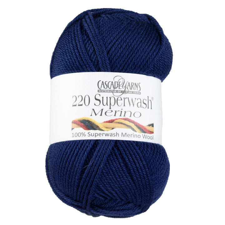 Cascade Yarns 220 Superwash Merino Yarn - 033 Navy - Zoom Image