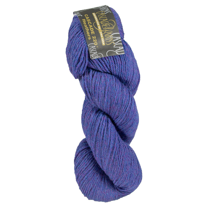 Cascade 220 Yarn - 9655 Blueberry Heather - Zoom Image