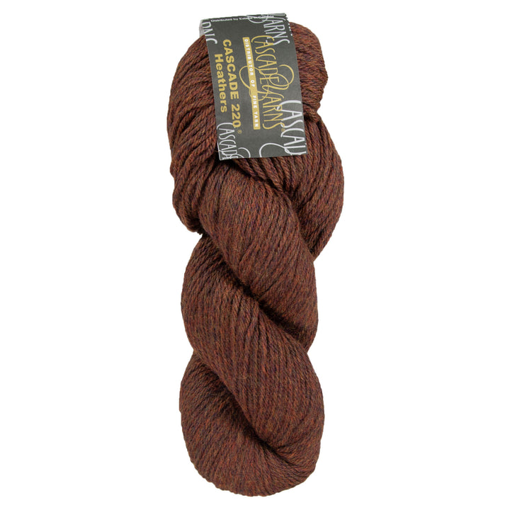 Cascade 220 Yarn - 9656 Burnt Sienna Heather - Zoom Image