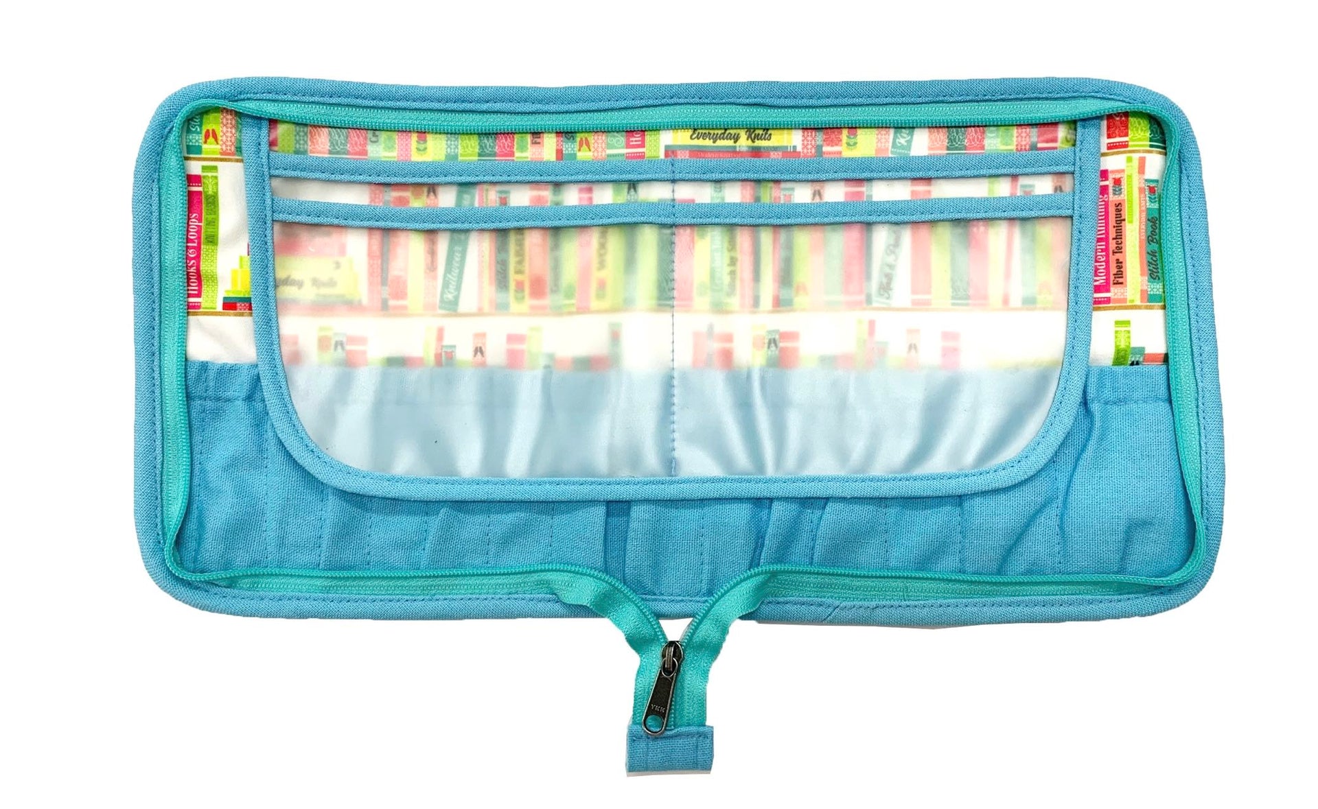 della Q Chicken Boots Interchangeable Needle Case - *Linen - Library - Sky
